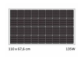 Energi: Solcellspanel Select 135W 12V – Lagerrensning