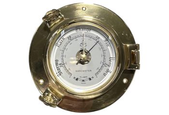 PRESENTER: Barometer, marin look – Gjuten, mässing 145/80mm