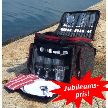 UTFLYKT: Servis med kylväska / Picknick utrustning 4 pers