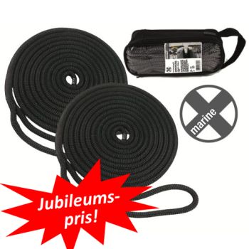 FÖRTÖJNING: Lina Flätad 12 mm x 6 m 2-pack svart