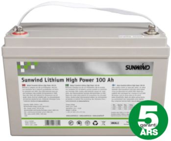 Energi: Batteri Lithium High Power 100Ah 12V