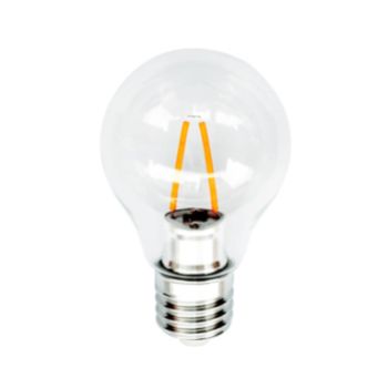 Glödlampor 12V: LED-lampa Ø60mm Filament E27 2W